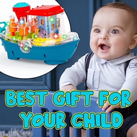 Gear Land Ship, Musical Toy Boat with Colorful Light, Transparent Rotatable Concept Boat, Underwater World Cruise Ship Toy For Kid, Battery Operated Toy Boat with Rotating Fishing Lamp Toy, Children's Toy Boat Gear Land Ship, Musical Toy Boat with Colorful Light, Transparent Rotatable Concept Boat, Underwater World Cruise Ship Toy For Kid, Battery Operated Toy Boat with Rotating Fishing Lamp Toy, Children's Toy Boat